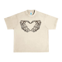 Sandshell skeleton heart Urban Heavy Tee - MaliasSmallBusiness