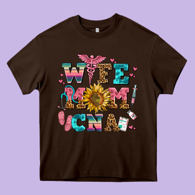 Wife Mom Cna Heavy Core Tee Designed By Adodesignshop