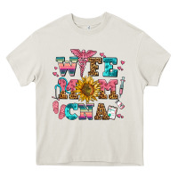 Cream wife mom cna Heavy Core Tee - AdoDesignShop