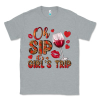 Heather Grey oh sip its a girls trip Classic Tee - NancyCooperArtShop