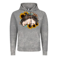 Cloud Rock sleeping hedgehog sunflower leopard Vintage Hoodie - Jasminsmagicworld