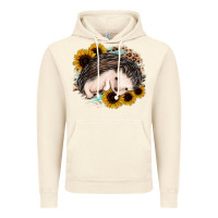 Vintage Artic sleeping hedgehog sunflower leopard Vintage Hoodie - Jasminsmagicworld