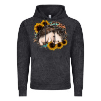 Vintage Black sleeping hedgehog sunflower leopard Vintage Hoodie - Jasminsmagicworld