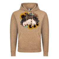Vintage Coffee sleeping hedgehog sunflower leopard Vintage Hoodie - Jasminsmagicworld