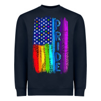 Navy Pride LGBTQ+ American Flag Heavyweight Sweatshirt - BundleAndBundleShop