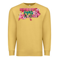 Antique Gold nobody fights alone cancer awareness Premium Sweatshirt - CowGirlArtShop