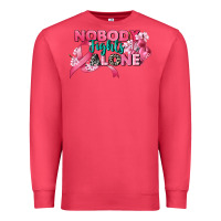 Cardinal nobody fights alone cancer awareness Premium Sweatshirt - CowGirlArtShop