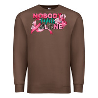 Chestnut nobody fights alone cancer awareness Premium Sweatshirt - CowGirlArtShop
