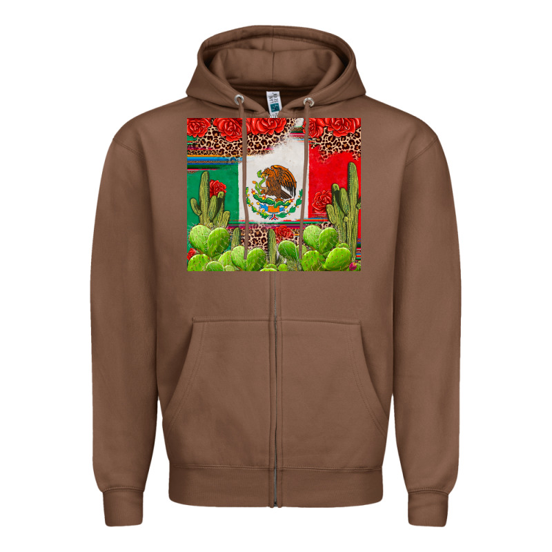 Mexican Flag Zipper Hoodie by texasbilliewilder | Teevron