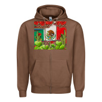 Chestnut Mexican Flag Zipper Hoodie - texasbilliewilder
