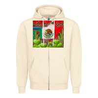 Sandshell Mexican Flag Zipper Hoodie - texasbilliewilder