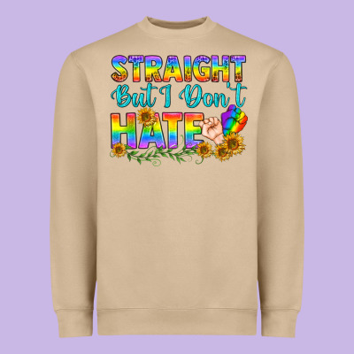 Lgbtq+ Straight But I Don't Hate Heavyweight Sweatshirt Designed By Bundleandbundleshop
