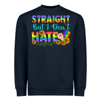Navy LGBTQ+ Straight But I Don't Hate Heavyweight Sweatshirt - BundleAndBundleShop
