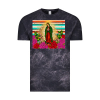 Cloud Black our lady of guadalupe cactus leopard Vintage Tee - JahusDesignShop