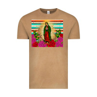 Our Lady Of Guadalupe Cactus Leopard Vintage Tee | Teevron