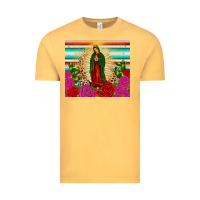 Vintage Mustard our lady of guadalupe cactus leopard Vintage Tee - JahusDesignShop