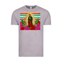 Vintage Zinc our lady of guadalupe cactus leopard Vintage Tee - JahusDesignShop