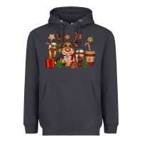 Smoke reindeer coffe cups christmas Heavyweight Hoodie - CowGirlArtShop