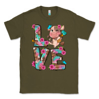 Army Green love little cute cow Classic Tee - NancyCooperArtShop
