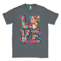 Charcoal Heather love little cute cow Classic Tee - NancyCooperArtShop