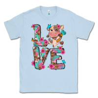 Dusty Blue love little cute cow Classic Tee - NancyCooperArtShop