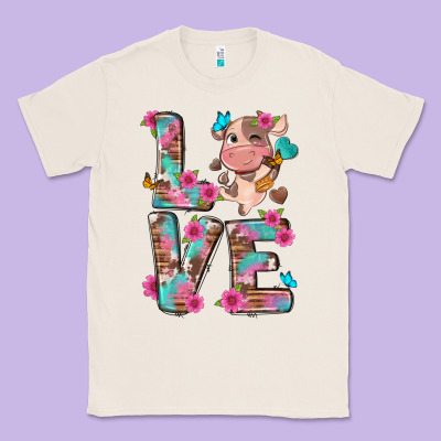 Love Little Cute Cow Classic Tee Designed By Nancycooperartshop