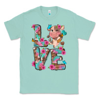 Seafoam love little cute cow Classic Tee - NancyCooperArtShop