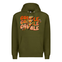 Army Green gobble gobble gobble Premium Hoodie - CowGirlArtShop