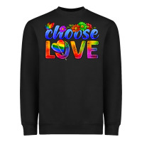 Black Pride LGBTQ+ Choose Love Heavyweight Sweatshirt - BundleAndBundleShop