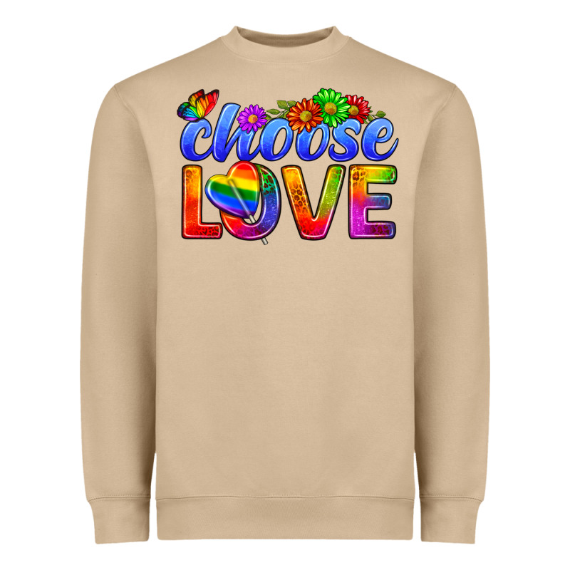 Pride Lgbtq+ Choose Love Heavyweight Sweatshirt by BundleAndBundleShop | Teevron