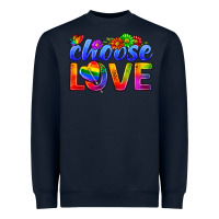 Navy Pride LGBTQ+ Choose Love Heavyweight Sweatshirt - BundleAndBundleShop