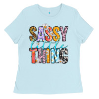 Baby Blue sassy little thing Ladies Tee - RanaPortraitStore
