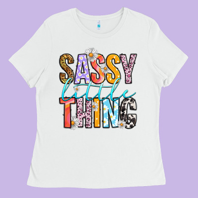 Sassy Little Thing Ladies Tee Designed By Ranaportraitstore