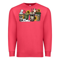 Cardinal cowhide coffee cup Premium Sweatshirt - HowdyJamesFarm