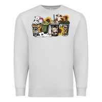 Dove Grey cowhide coffee cup Premium Sweatshirt - HowdyJamesFarm