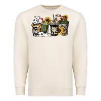 Sandshell cowhide coffee cup Premium Sweatshirt - HowdyJamesFarm