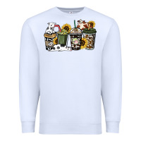 White cowhide coffee cup Premium Sweatshirt - HowdyJamesFarm