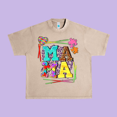 Autism Mama Urban Heavy Tee Designed By Nancycooperartshop
