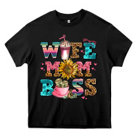 Black wife mom boss Heavy Core Tee - AdoDesignShop