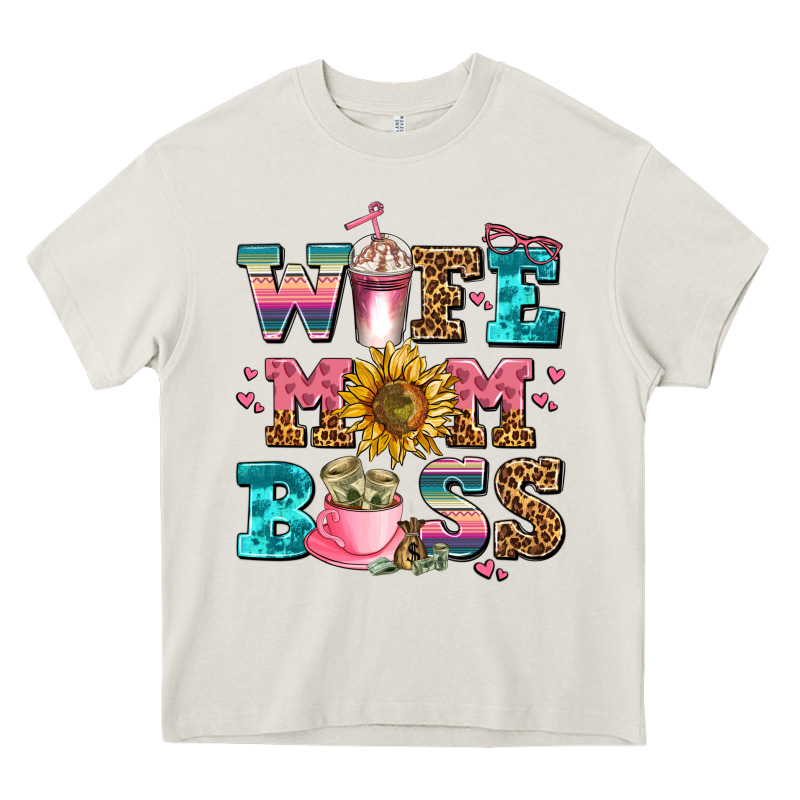 Wife Mom Boss Heavy Core Tee by AdoDesignShop | Teevron