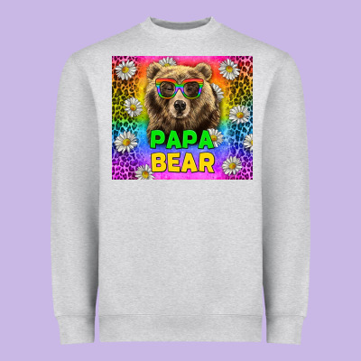 Western Papa Bear Lgbtq+ Tumbler Heavyweight Sweatshirt Designed By Bundleandbundleshop