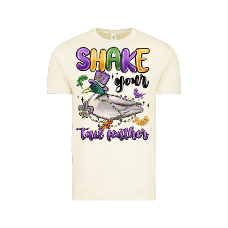 Shake Your Tail Feather Mardi Gras Vintage Tee by MaliasSmallBusiness | Teevron