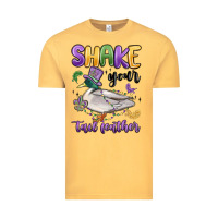 Vintage Mustard shake your tail feather mardi gras Vintage Tee - MaliasSmallBusiness
