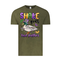 Vintage Olive shake your tail feather mardi gras Vintage Tee - MaliasSmallBusiness