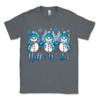 Charcoal Heather snowman hello winter Classic Tee - JahusDesignShop