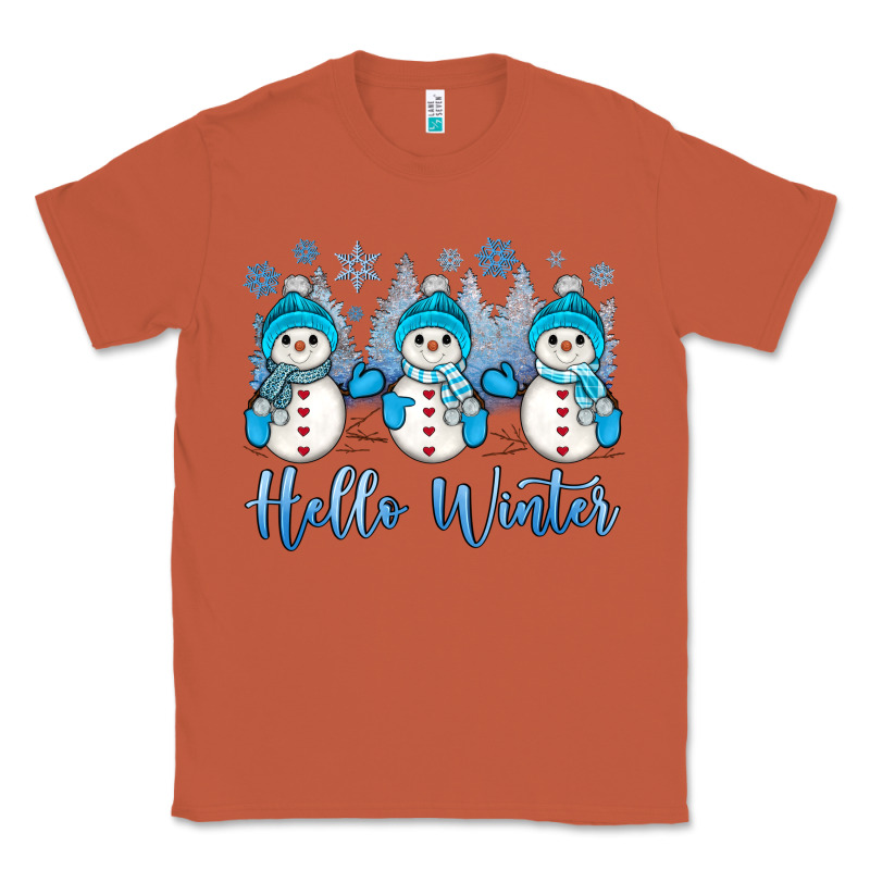 Snowman Hello Winter Classic Tee by JahusDesignShop | Teevron