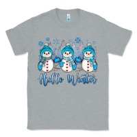 Heather Grey snowman hello winter Classic Tee - JahusDesignShop