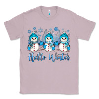 Lilac snowman hello winter Classic Tee - JahusDesignShop