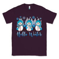 Plum snowman hello winter Classic Tee - JahusDesignShop