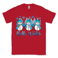 Red snowman hello winter Classic Tee - JahusDesignShop